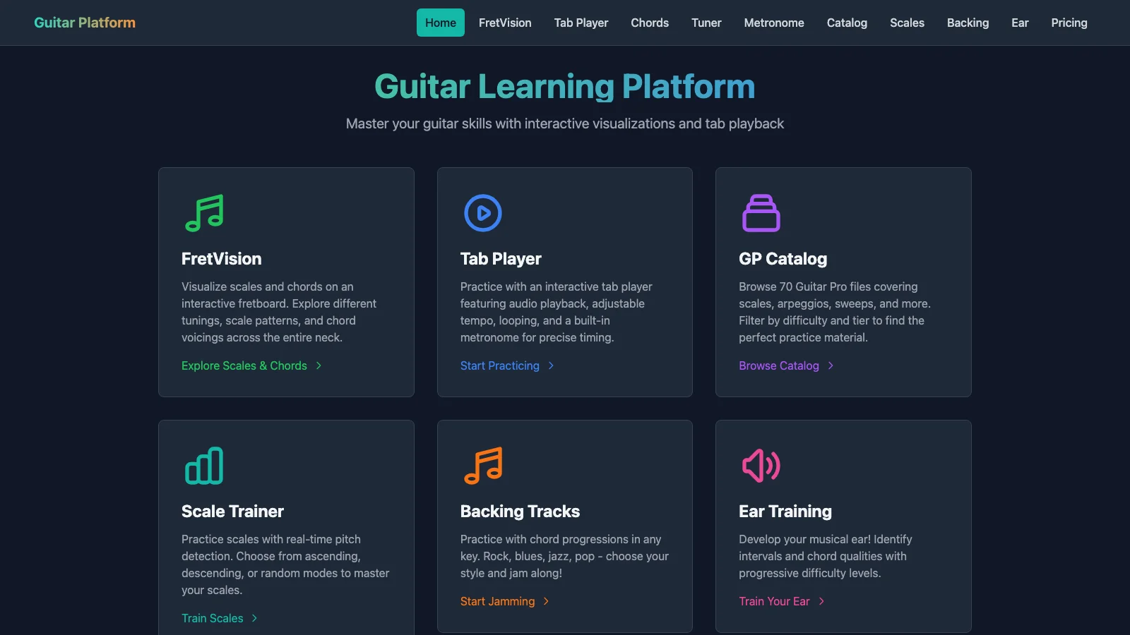 Guitar Learning Platform